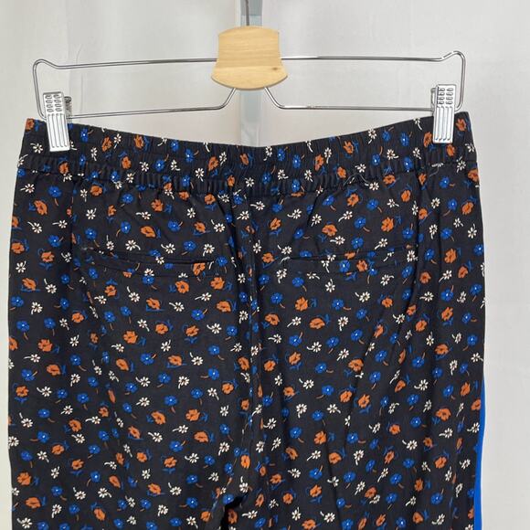 MADEWELL Sz S Prairie Posies Track Trouser Pants Prairie Floral True Black Blue - Picture 6 of 8